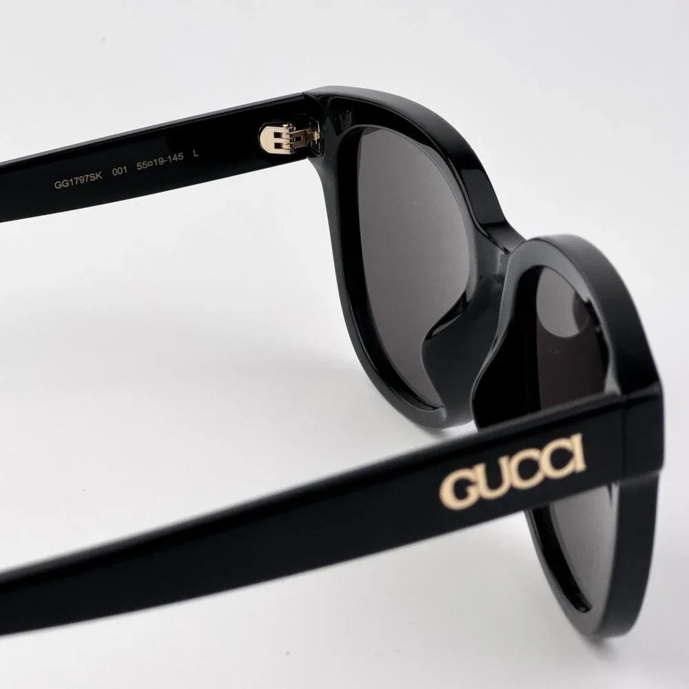 Gucci Men’s Sunglasses – Black Square Frame / Grey Lenses | GG1797SK 001